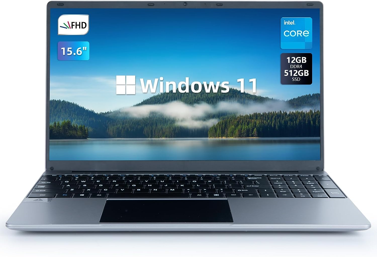 ANMESC Laptop Computer 15.6 with 1080P FHD Display, Quad-Core Intel Celeron N5095 Processors, 12GB DDR4 512GB SSD,Windows 11 Laptop Computers