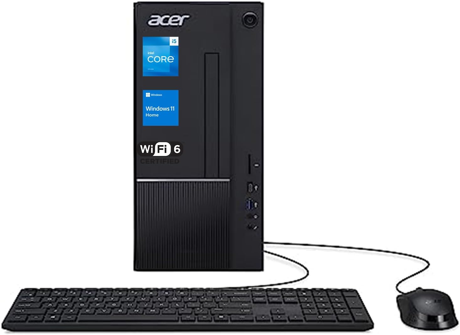 acer Aspire Newest 13th Generation i5 Home  Business Tower Desktop Computer, 13th Gen Intel Core i5-13400, 16GB RAM, 1TB SSD, Wi-Fi 6, HDMI, Wired Keyboard and Mouse, Windows 11 Home, Black : Electronics
