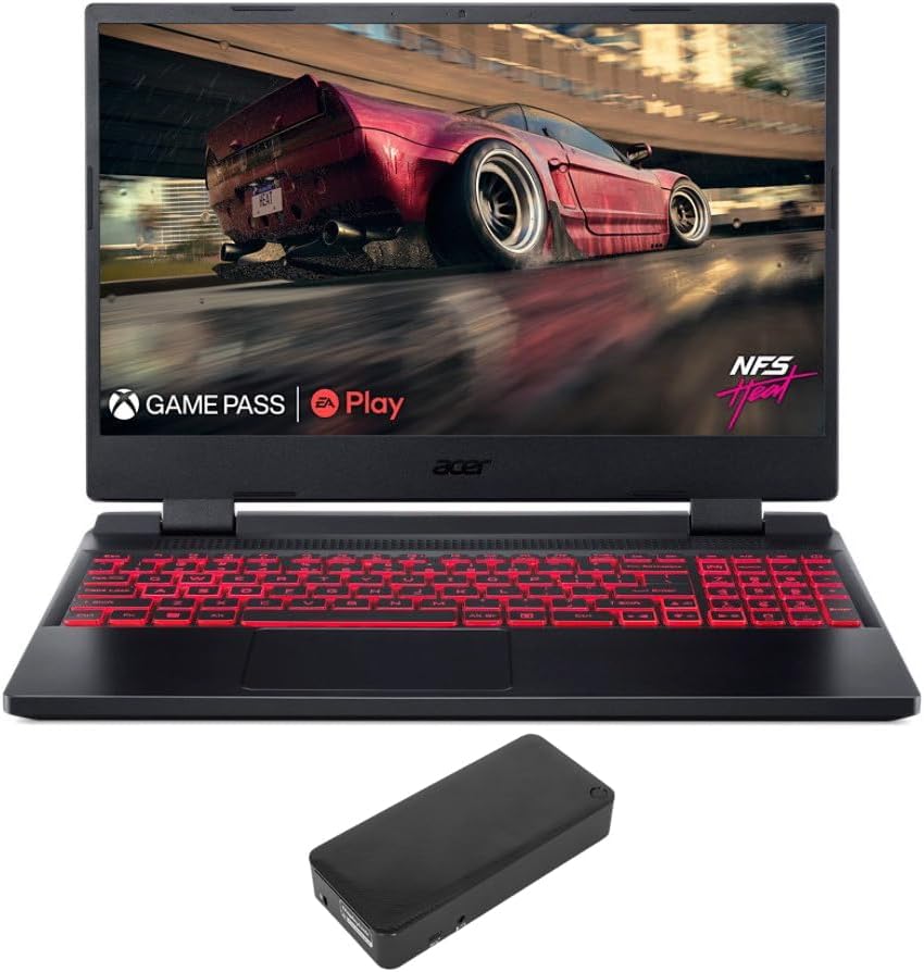 acer Nitro 5 Gaming  Entertainment Laptop (AMD Ryzen 7 6800H 8-Core, 64GB DDR5 4800MHz RAM, 2x8TB PCIe SSD (16TB), GeForce RTX 3070 Ti, 15.6 165 Hz Win 11 Pro) with DV4K Dock