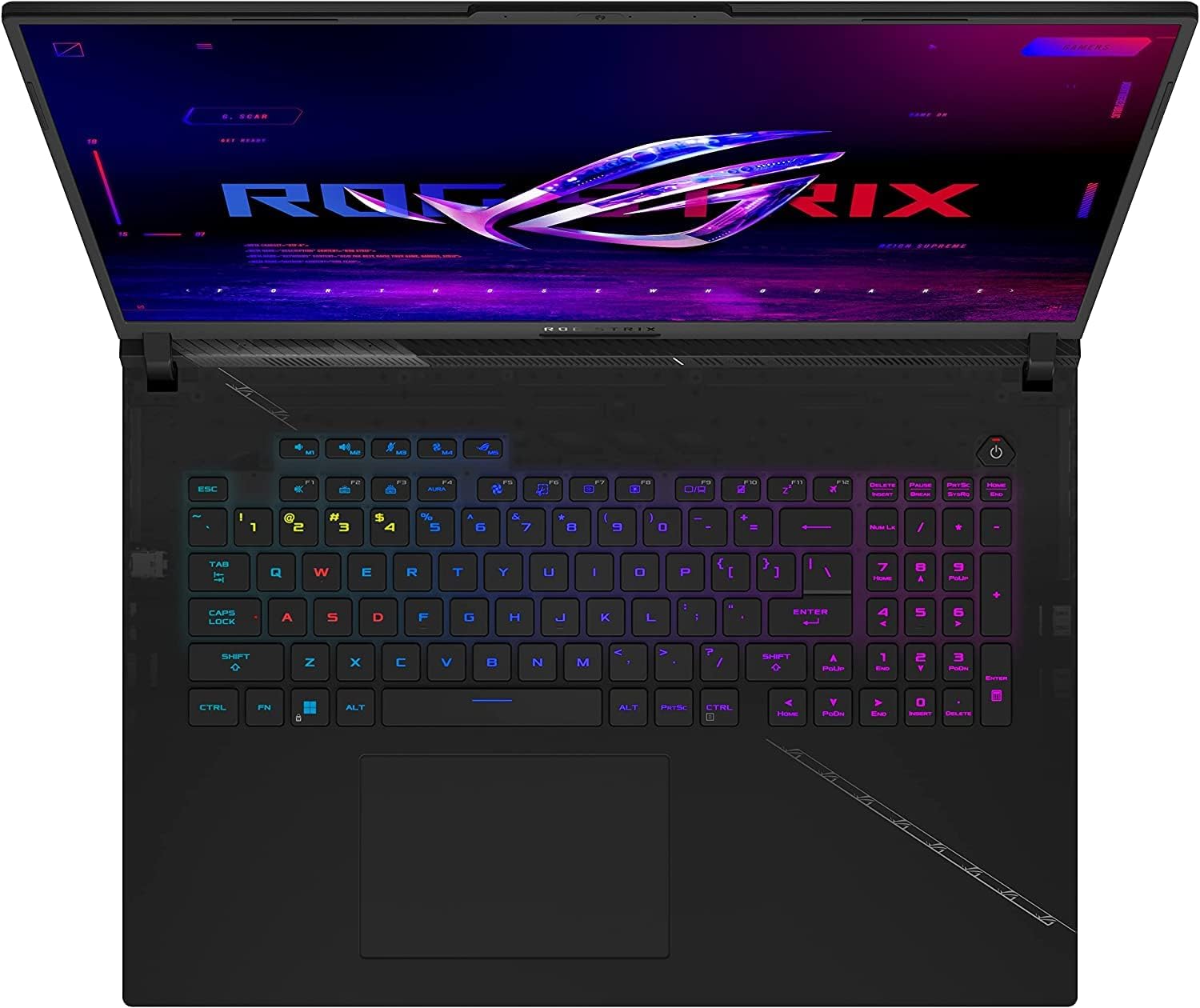 ASUS ROG Strix Scar 18.4 240Hz WQXGA Gaming Laptop (Intel i9-13980HX 24-Core, 64GB DDR5, 2x8TB PCIe SSD, GeForce RTX 4090 16GB, RGB Backlit KYB, Thunderbolt 4, WiFi 6, Win11Pro) w/Dockztorm Dock