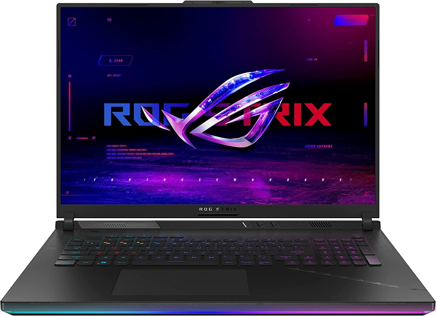 ASUS ROG Strix SCAR 18.4 240Hz WQXGA Gaming Laptop (Intel i9-13980HX 24-Core, GeForce RTX 4090 16GB, 32GB DDR5, 8TB PCIe SSD, RGB Backlit KYB, Thunderbolt 4, WiFi 6, Win11Pro)