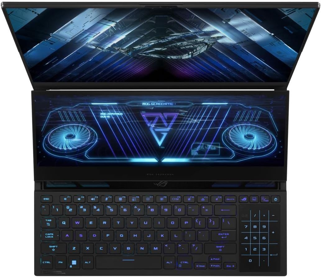 ASUS ROG Zephyrus Duo 16 GX650 GX Gaming  Entertainment Laptop (AMD Ryzen 9 7945HX 16-Core, 32GB DDR5 4800MHz RAM, 2x4TB PCIe SSD RAID 0 (8TB), GeForce RTX 4080, 16.0 Win 10 Pro) with G5 Dock