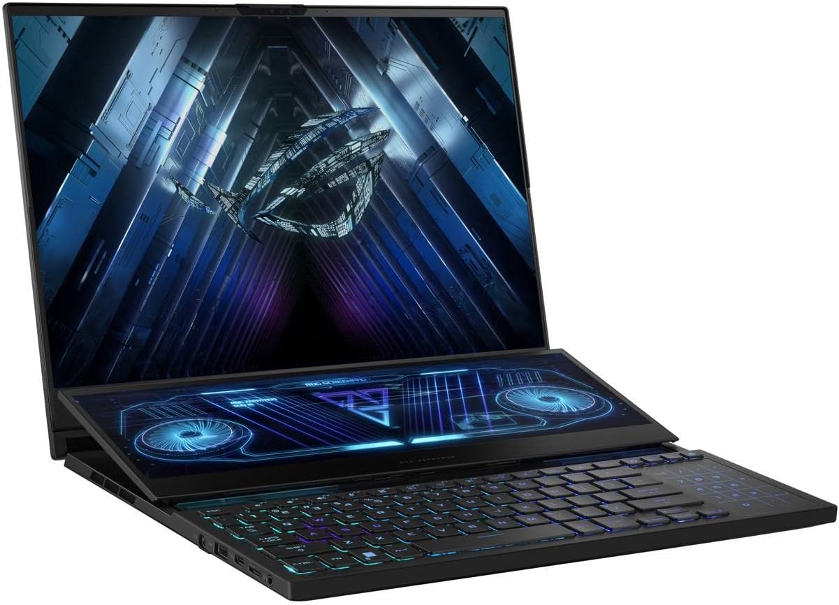 ASUS ROG Zephyrus Duo 16 GX650 GX Gaming  Entertainment Laptop (AMD Ryzen 9 7945HX 16-Core, 64GB DDR5 4800MHz RAM, 2x8TB PCIe SSD RAID 0 (16TB), GeForce RTX 4080, Win 11 Pro) with TUF Gaming M3