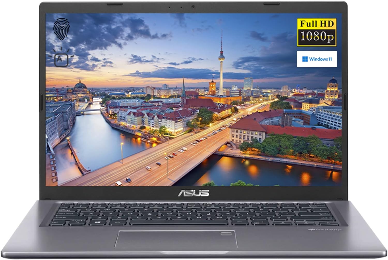 ASUS VivoBook 14 FHD 1080p Laptop, Intel Core i3-1115G4, 8GB RAM, 512GB PCIe SSD, Backlit Keyboard, HDMI, WiFi, Webcam, Windows 11 Home, Slate Grey