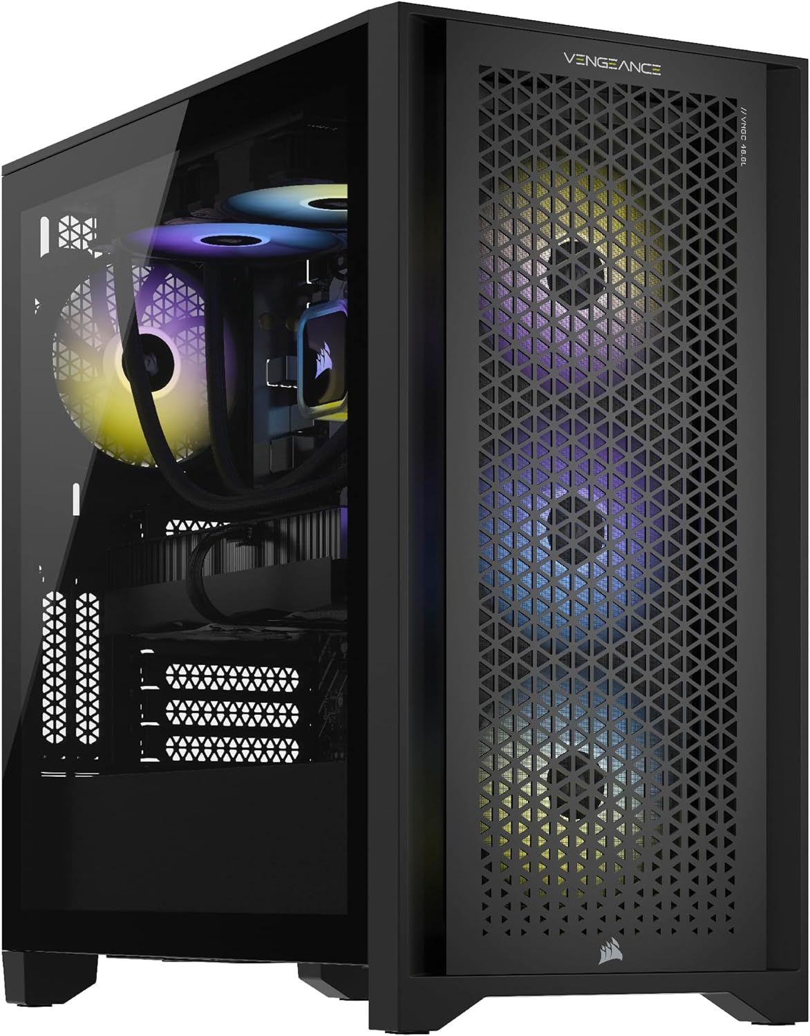 Corsair Vengeance i7400 Series Gaming PC - Liquid Cooled Intel® Core™ i7 13700K CPU - NVIDIA® GeForce RTX™ 4070 Ti Graphics - 32GB Vengeance RGB DDR5 Memory,Black