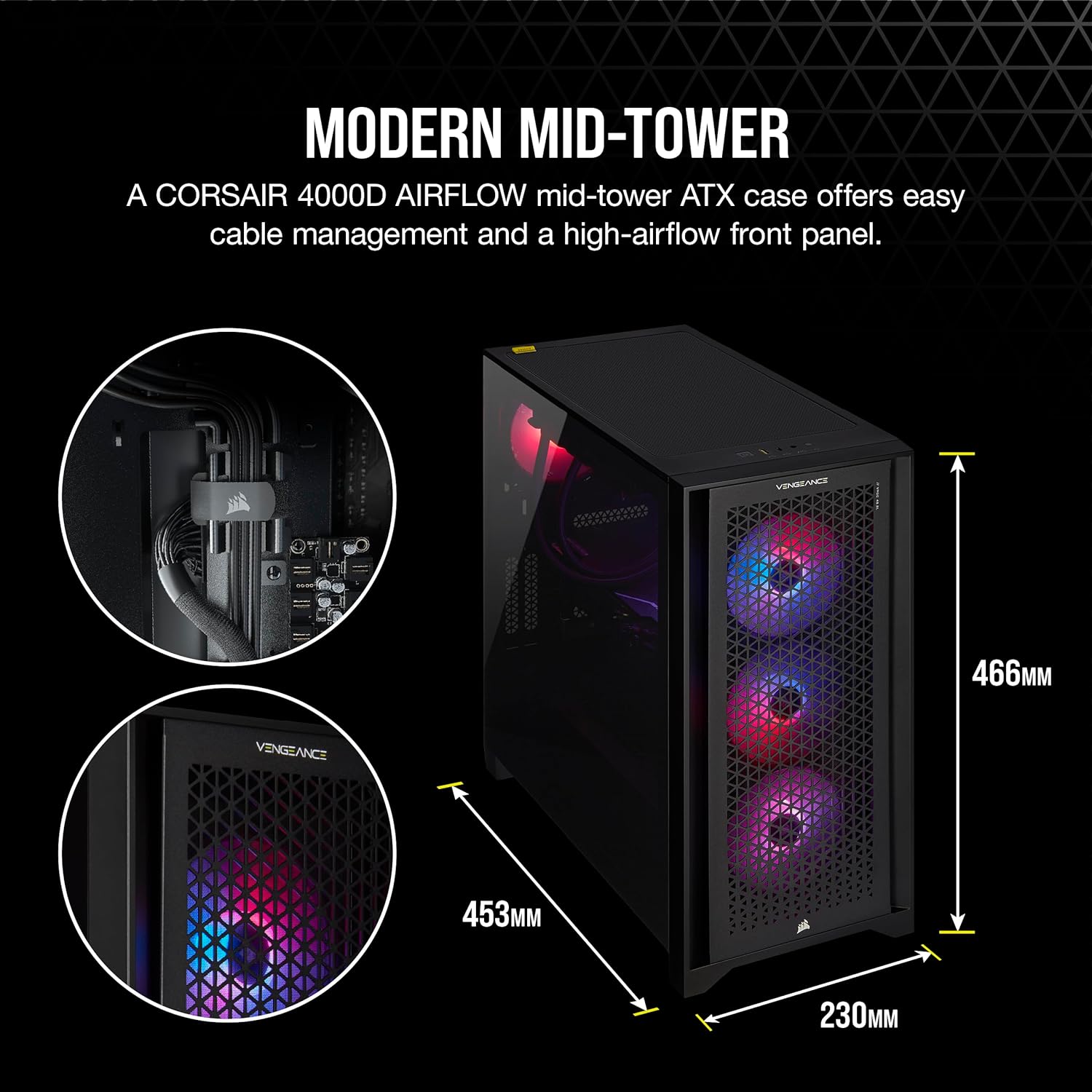 Corsair Vengeance i7400 Series Gaming PC - Liquid Cooled Intel® Core™ i7 13700K CPU - NVIDIA® GeForce RTX™ 4080 Graphics - 32GB Vengeance RGB DDR5 Memory,Black : Electronics