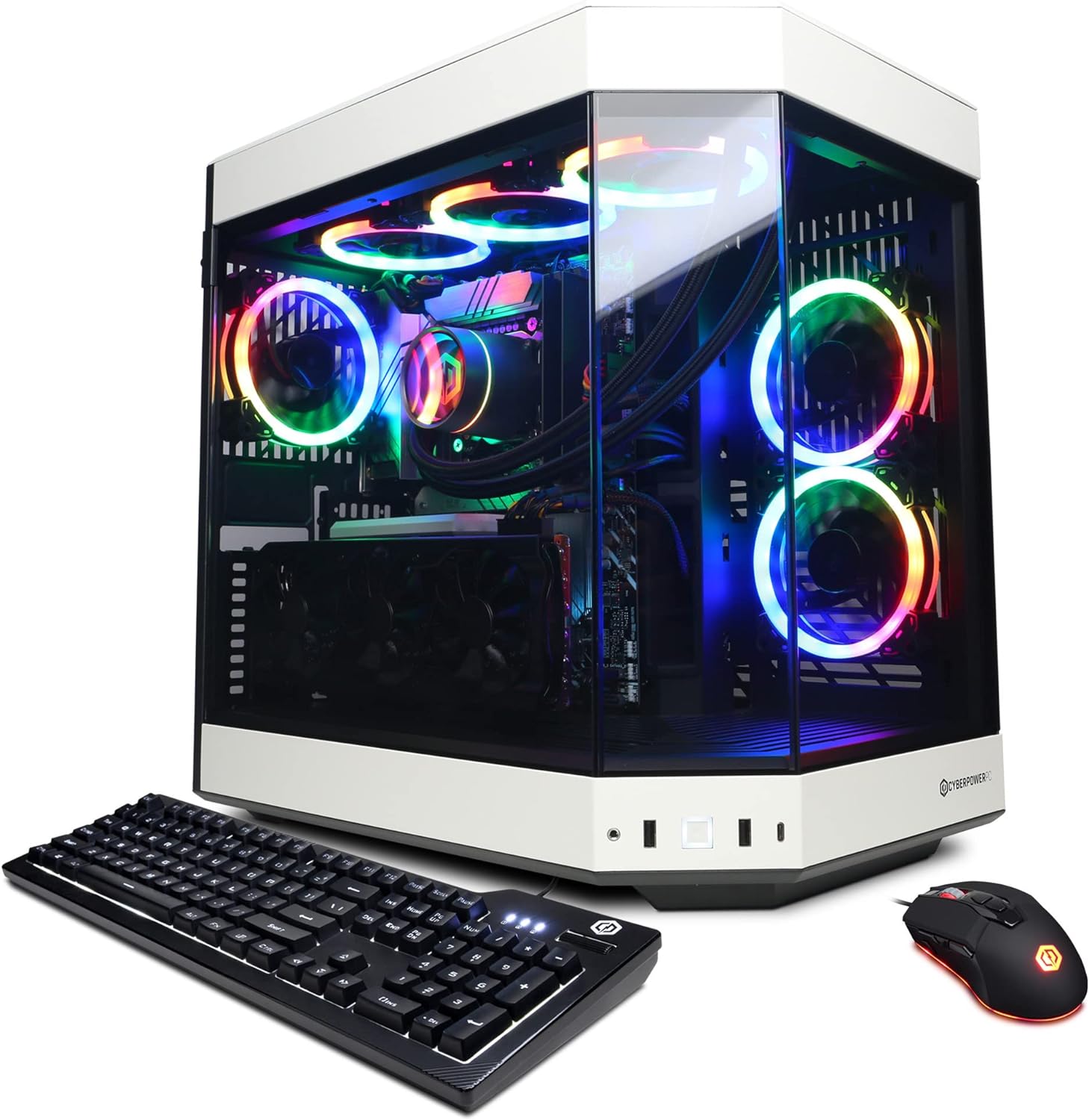 CyberPowerPC Gamer Xtreme VR Gaming PC, Intel Core i9-13900KF 3.0GHz, GeForce RTX 4070 Ti 12GB, 16GB DDR5, 1TB NVMe PCIe SSD, WiFi Ready  Windows 11 Home (GXiVR8080A34), White