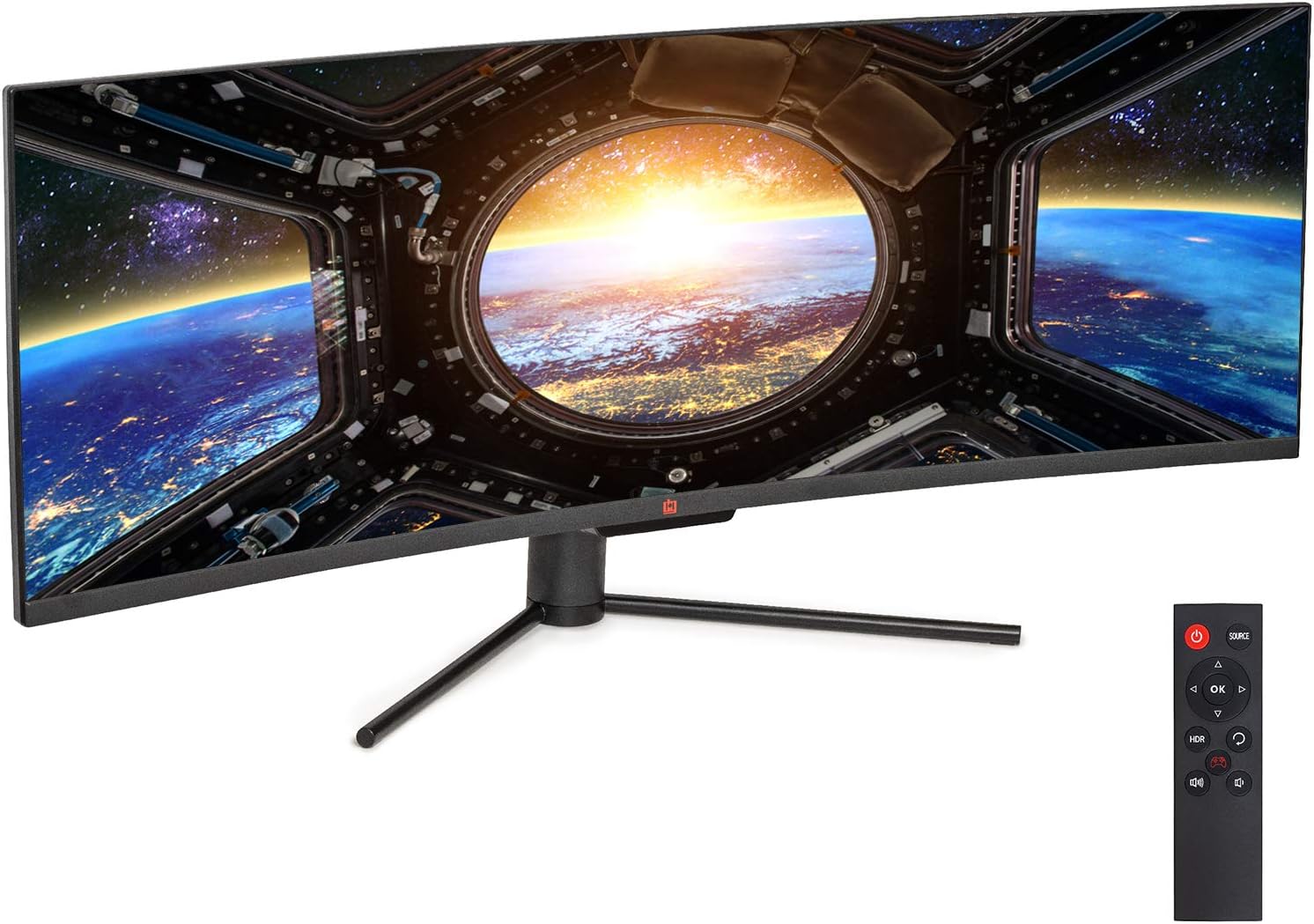 Deco Gear 3-Pack 49 Curved Ultrawide E-LED Gaming Monitor, 32:9 Aspect Ratio, Immersive 3840x1080 Resolution, 144Hz Refresh Rate, 3000:1 Contrast Ratio (DGVIEW490)