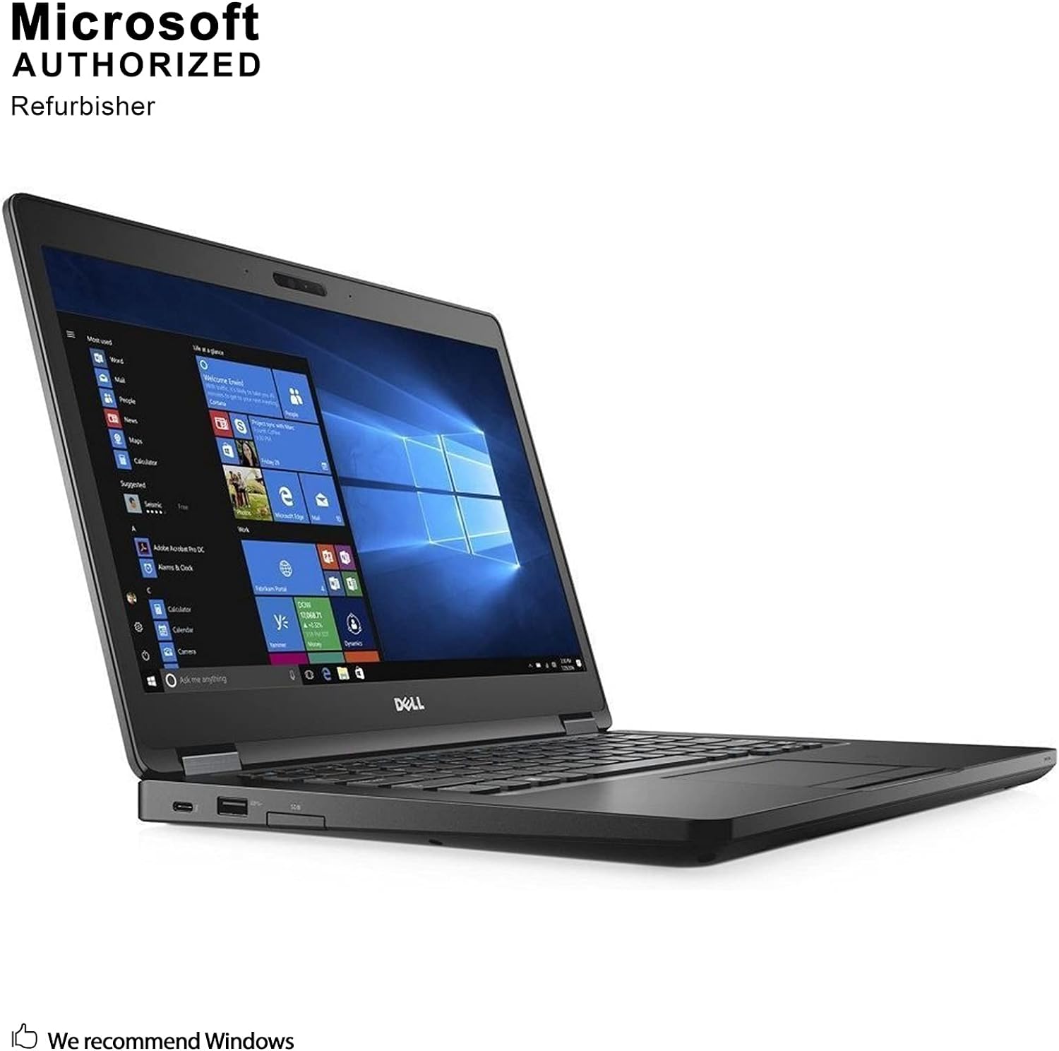 Dell Latitude 5480 Laptop, 14 Inch HD Anti-Glare Non-Touch Display, Intel Core 7th Generation i5-7300U, 8 GB DDR4, 256 GB SSD, Windows 10 Pro (Renewed)