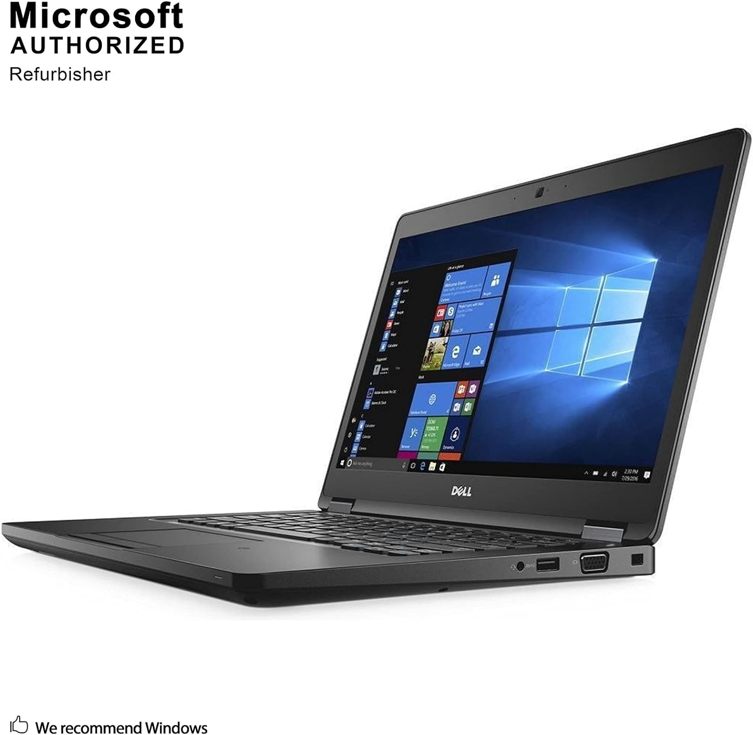 Dell Latitude 5480 Laptop, 14 Inch HD Anti-Glare Non-Touch Display, Intel Core 7th Generation i5-7300U, 8 GB DDR4, 256 GB SSD, Windows 10 Pro (Renewed)