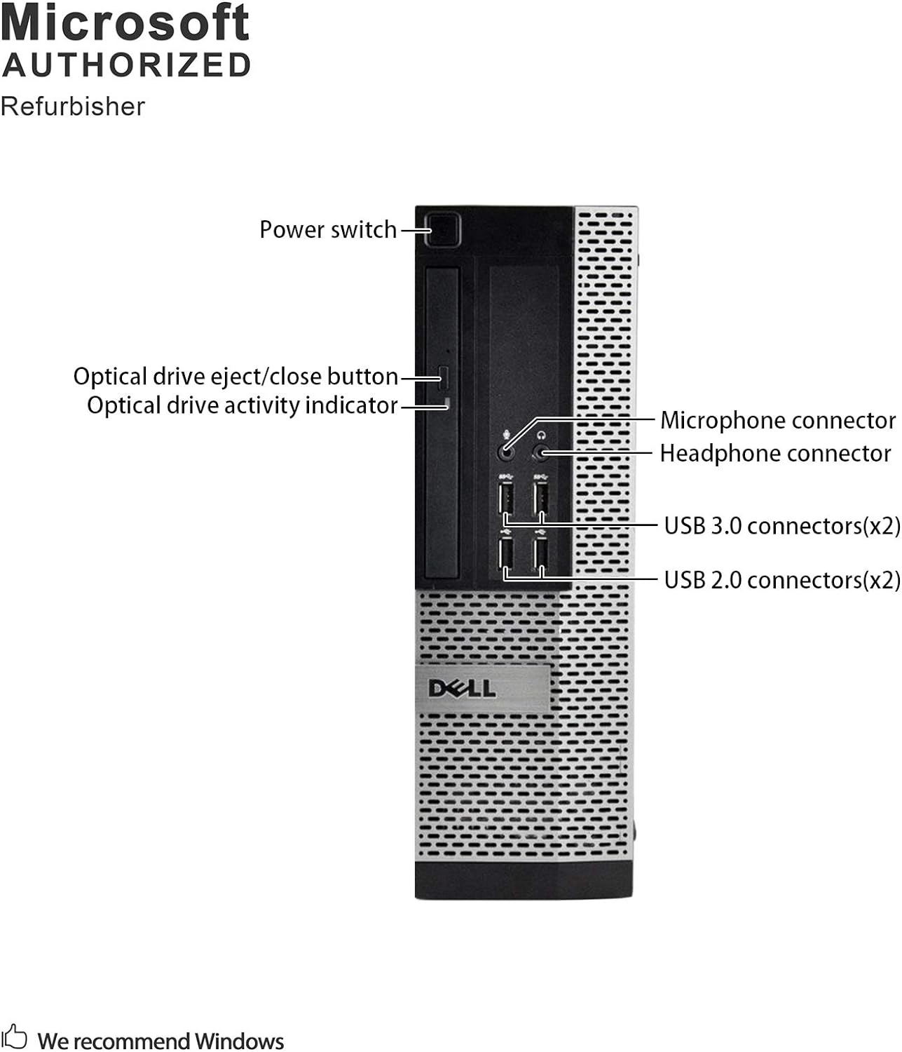 Dell Optiplex 7020 Desktop Computer, Intel Quad-Core i5-4570-3.2GHz, 32 GB RAM, 512GB SSD HDD, DVD, USB 3.0, WiFi, HDMI, Windows 10 Pro (Renewed)