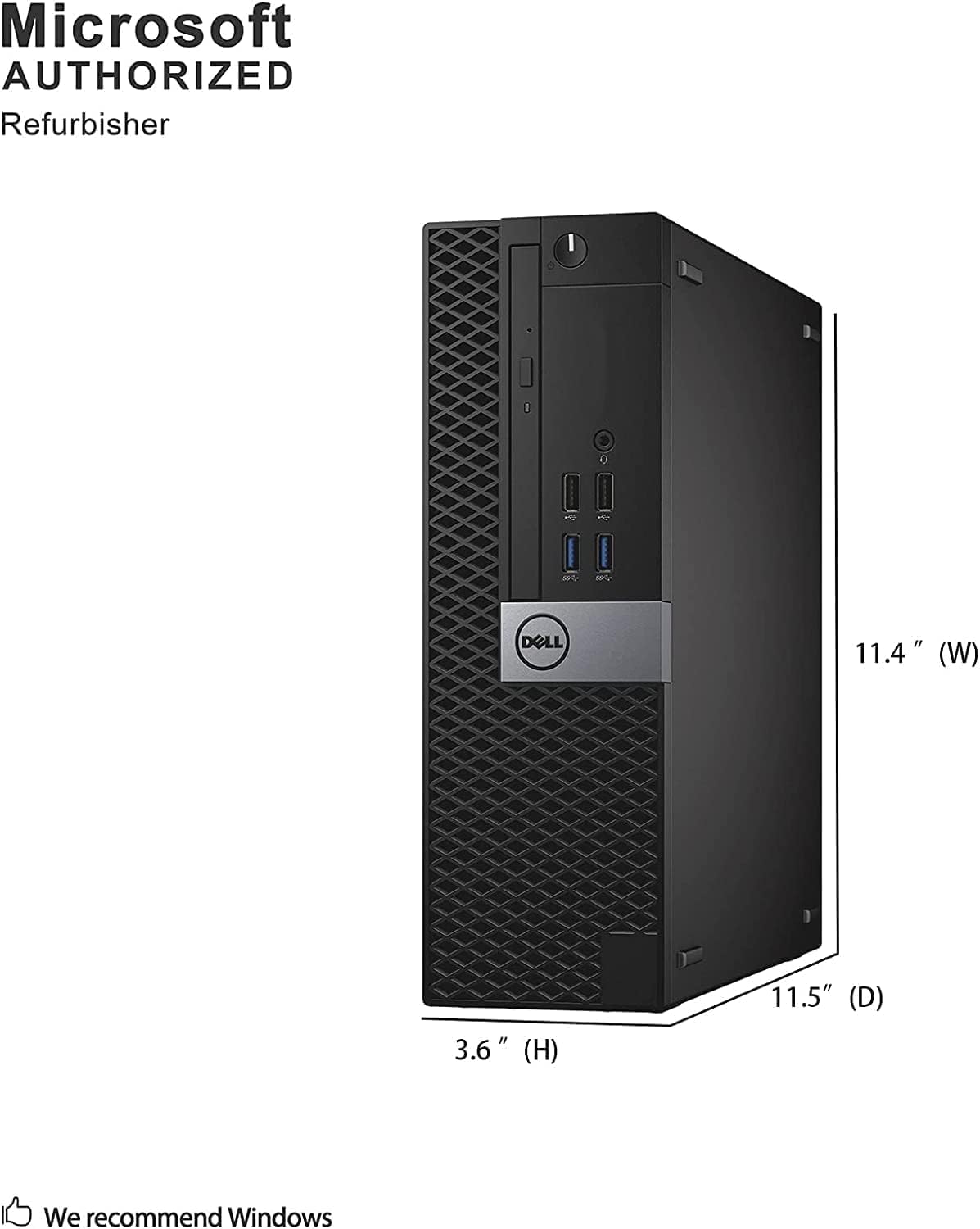 Dell Optiplex 7050 SFF Desktop PC Intel i7-7700 4-Cores 3.60GHz 32GB DDR4 1TB SSD WiFi BT HDMI Duel Monitor Support Windows 10 Pro Excellent Condition(Renewed)