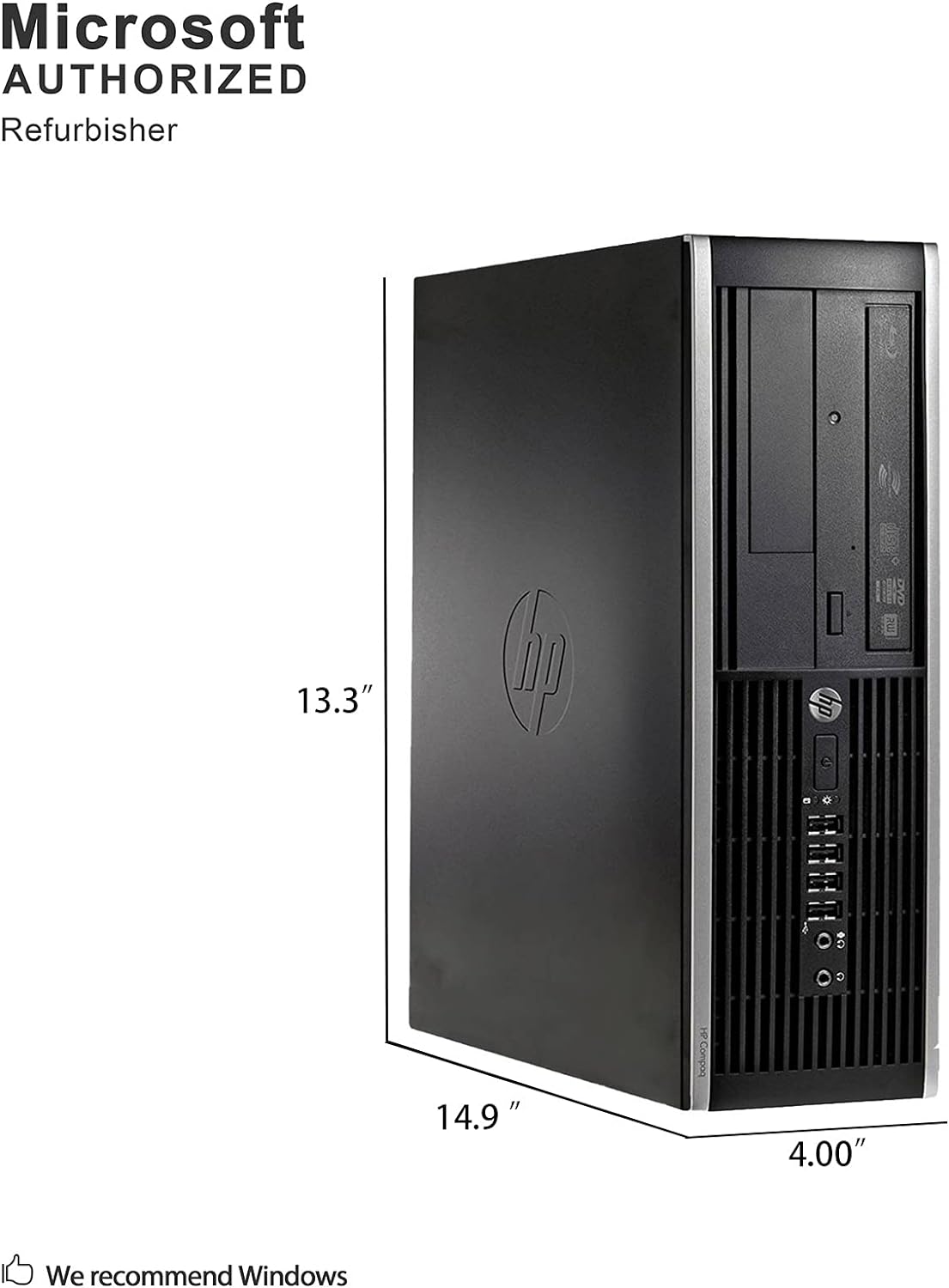 HP Elite 8200 SFF Business Desktop Computer, Intel Core i7-2600, 2TB HDD, 16GB DDR3, Windows 10 Professional (Renewed) (i7 | 16GB | 2T HDD | Wind 10 Pro + WiFi)