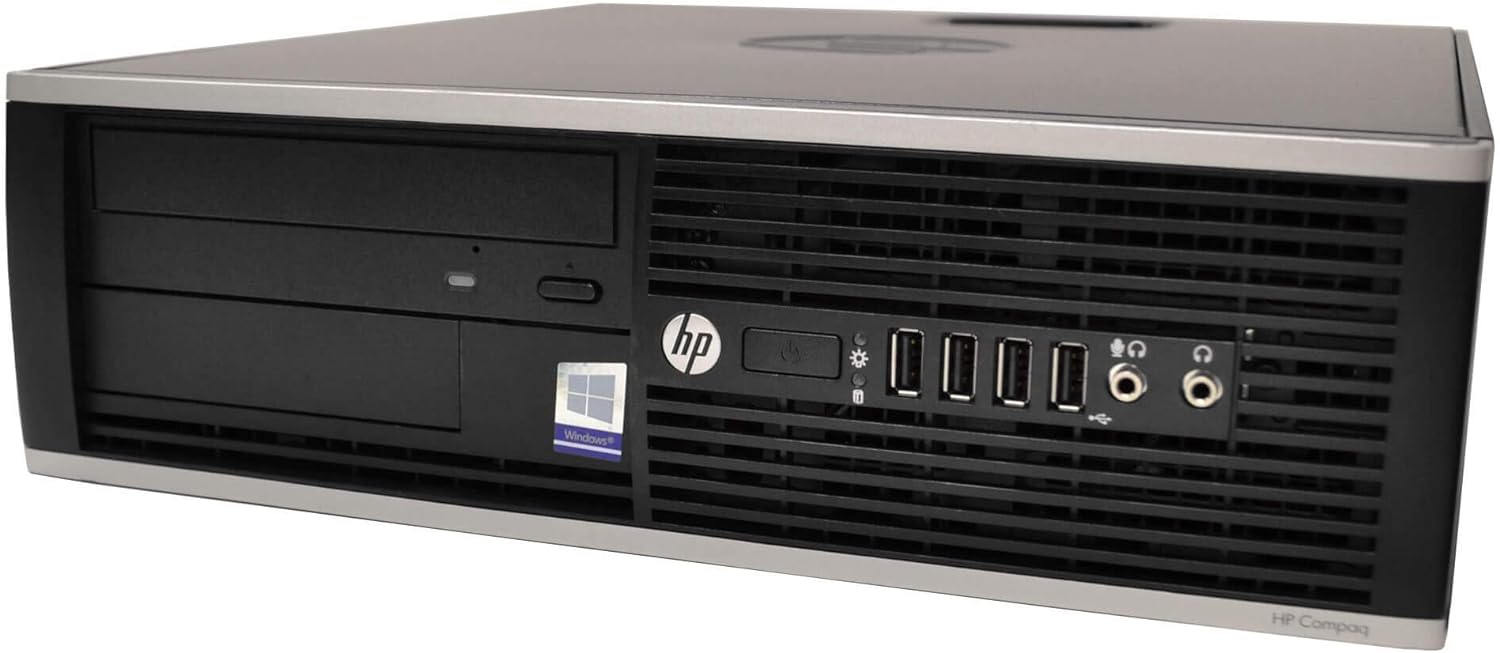 HP Elite 8300 SFF Flagship Business Desktop Computer (Intel Quad Core i7 3770 Up To 3.9GHz, 16GB RAM, 2TB HDD and 120GB SSD, DVD, WiFi, VGA, DisplayPort, Windows 10 Professional) (Renewed)