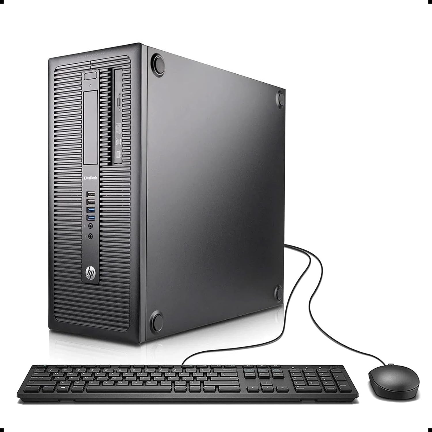 HP EliteDesk 800 G1 Small Form Business High Performance Desktop Computer PC (Intel Core i5 4570 up to 3.9GHz, 16G RAM, 120G SSD+1T HDD, DVD-ROM, WiFi, DP, Windows 10 Professional) (Renewed)