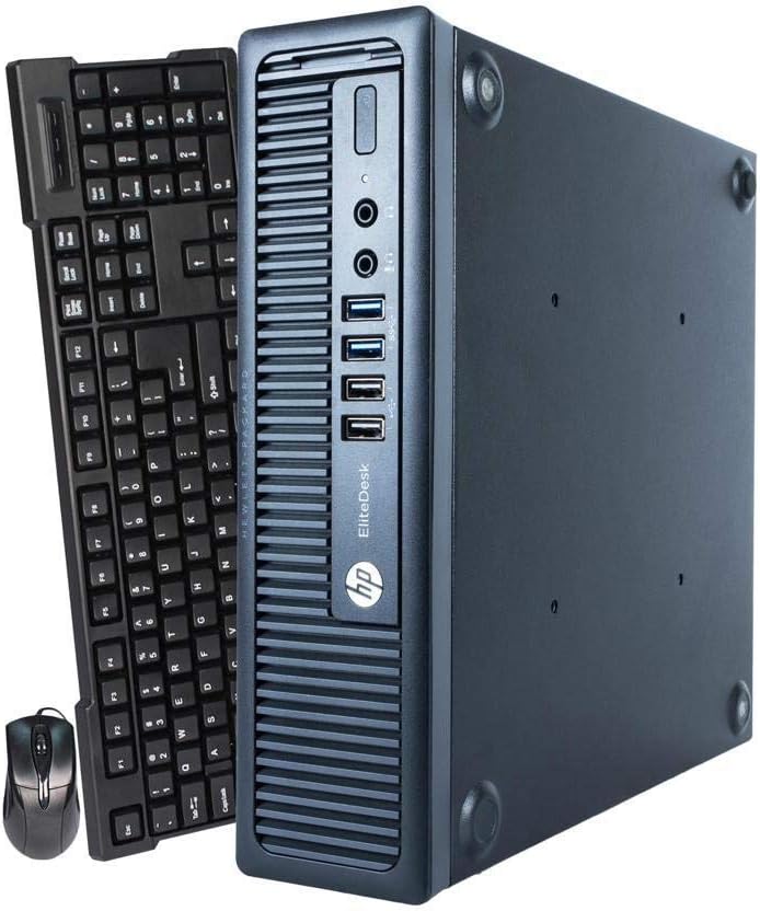 HP ProDesk Small Form Desktop Computer PC, Intel Quad Core i5-4570 up to 3.6GHz, 16GB Ram, 240GB SSD, USB WIFI, 4K Support, DP, VGA, Windows 10 Pro 64 Language Supports English/Spanish/French(Renewed)