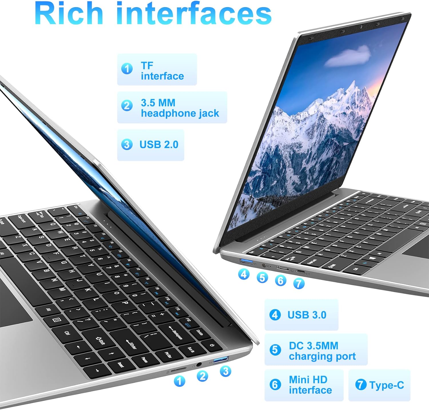 jumper Laptop 12GB LPDDR4 256GB SSD, Intel Celeron Quad Core CPU, Laptops Computer with 14 Inch Full HD Display, Laptops with Dual Speakers, 2.4/5.0G WiFi, 35.52WH Battery, USB3.0, Type-C.