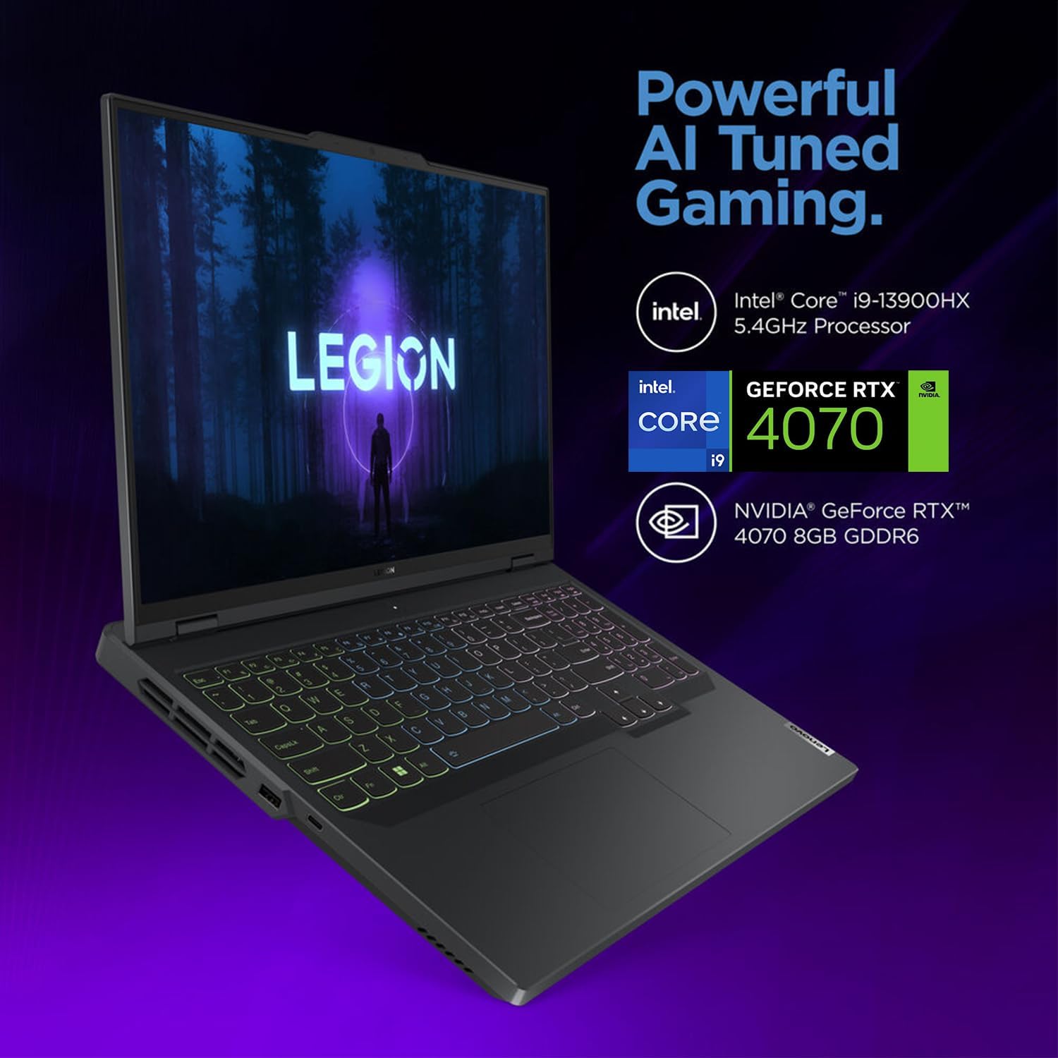 Lenovo Legion Pro 5i Gaming Laptop, GeForce RTX 4070, Intel Core i9-13900HX, 16 WQXGA(2560*1600) IPS 165Hz, 64GB DDR5 RAM, WD_Black 1TB SSD, Webcam, 4-Zone RGB Backlit KB, Wi-Fi 6E, Windows 11 Home