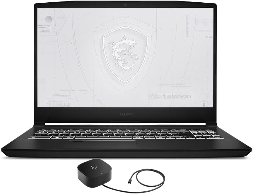 MSI WF66 11UJ-267 Workstation Laptop (Intel i7-11800H 8-Core, 32GB RAM, 8TB PCIe SSD, RTX A2000, 15.6 60Hz Full HD (1920x1080), WiFi, Bluetooth, Backlit KB, Webcam, HDMI, USB 3.2, Win 11 Pro)