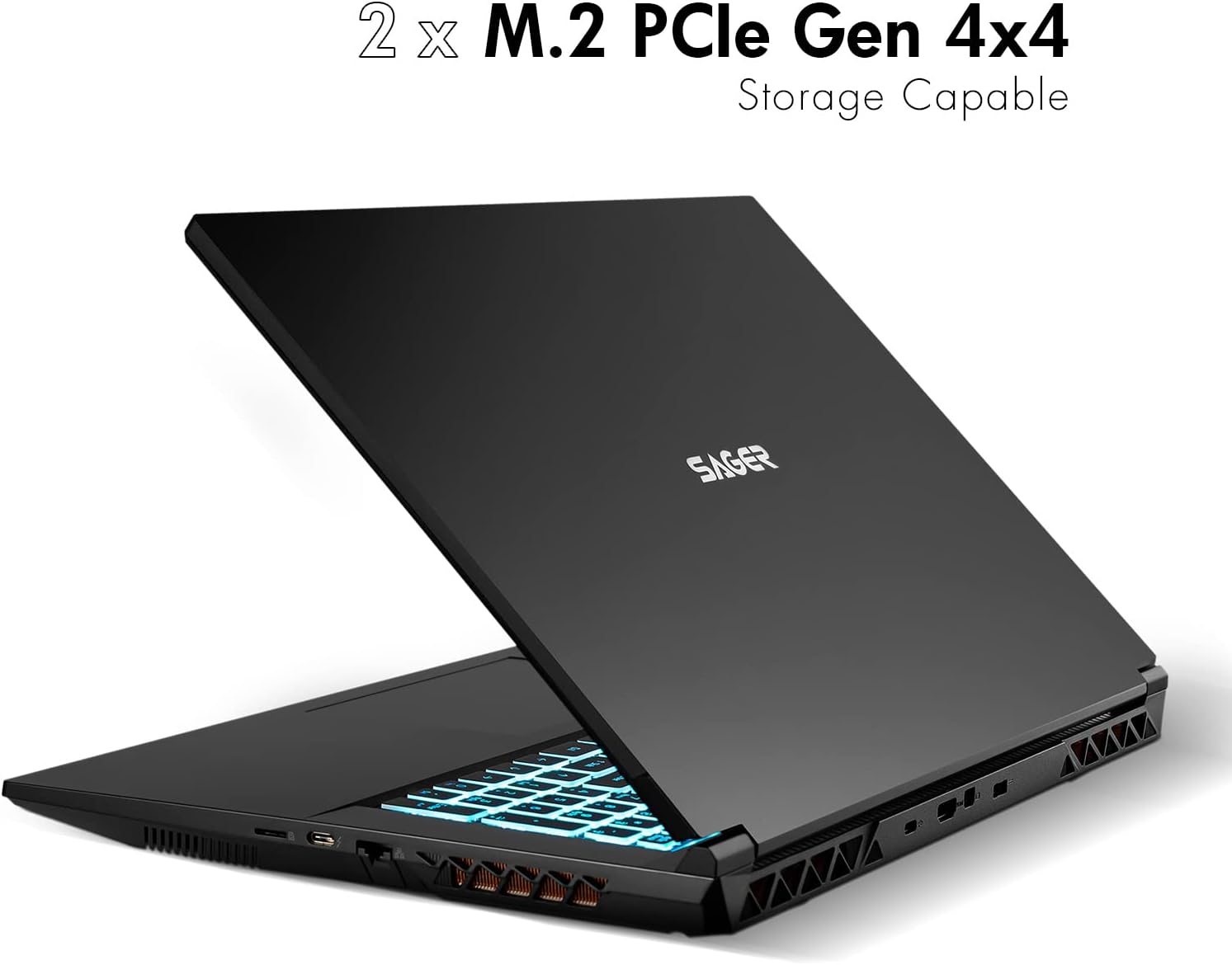 Sager 2023 NP7881E Gaming Laptop, 17.3 Inch FHD 144Hz 72% NTSC, Intel i9-13900HX, RTX 4070 8GB, 64GB RAM, 4TB Gen4 NVMe SSD, TBT 4, Win 11