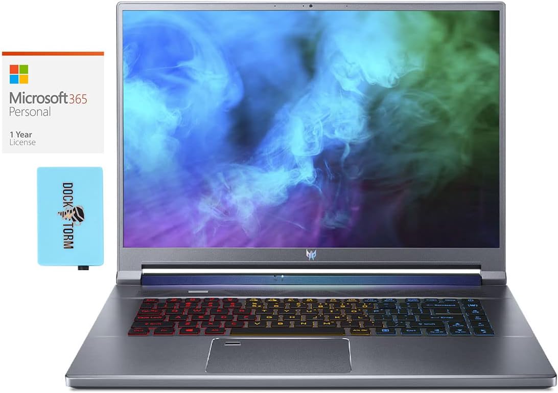 acer Triton 500 SE-16 Gaming  Business Laptop (Intel i7-11800H 8-Core, 32GB RAM, 2x8TB PCIe SSD (16TB), RTX 3070, 16.0 165Hz Win 10 Home) with MS 365 Personal, Hub