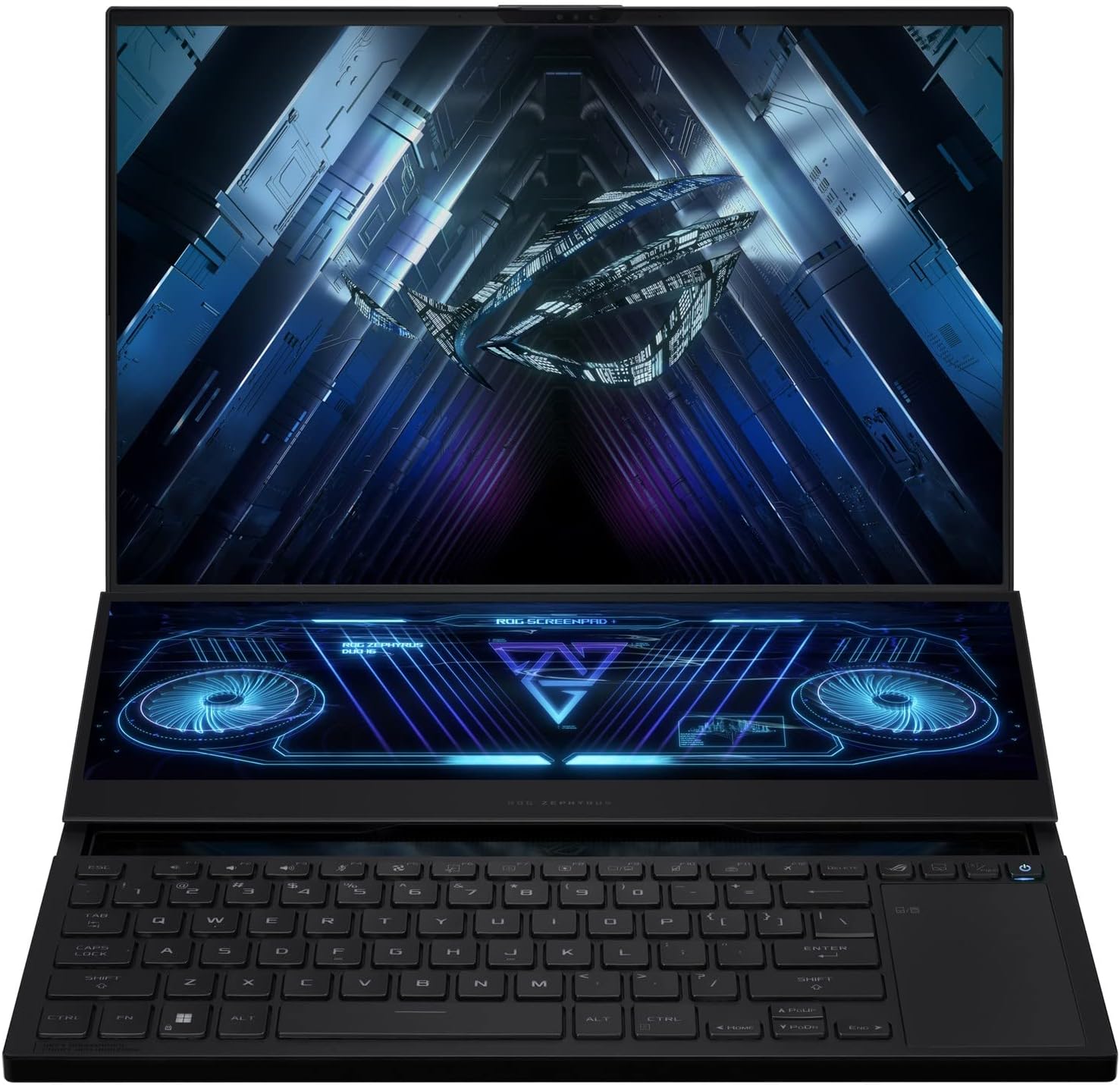 EXCaliberPC 2023 ASUS ROG Zephyrus Duo 16 GX650PY-XS97 (AMD Ryzen 9 7945HX, 64GB RAM, 8TB WD NVMe SSD, RTX 4090 16GB, 16 QHD+ 240Hz 3ms, Windows 11 Pro) Gaming Laptop