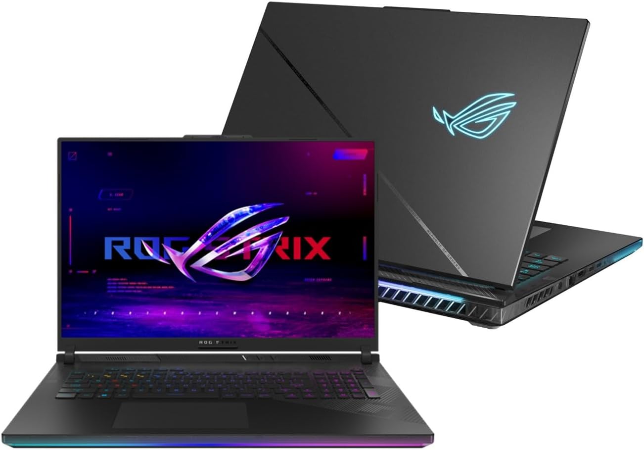 EXCaliberPC [2024] ASUS ROG Strix Scar 18 G834JYR-XS97 Pro Extreme (Intel Core i9-14900HX, 64GB DDR5 RAM, 8TB NVMe SSD, NVIDIA GeForce RTX 4090, 18 QHD+ 240Hz 3ms, Windows 11 Pro) Gaming Laptop