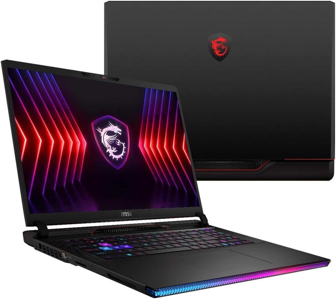 EXCaliberPC [2024] MSI Raider GE78 HX 14VIG-600US Pro Extreme (Intel Core i9-14900HX, 96GB DDR5 RAM, 8TB NVMe SSD, NVIDIA GeForce RTX 4090, 17 QHD+ 240Hz, Windows 11) Gaming Laptop