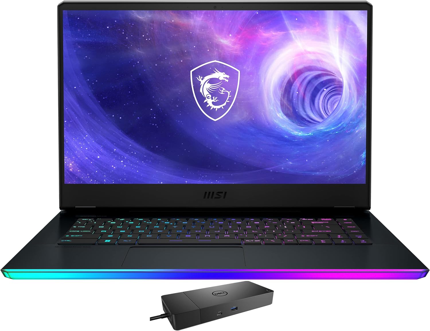 MSI Raider GE66-15 Gaming  Entertainment Laptop (Intel i7-12700H 14-Core, 64GB DDR5 4800MHz RAM, 2x8TB PCIe SSD RAID 0 (16TB), GeForce RTX 3080 Ti, 15.6 240Hz Win 11 Pro) with WD19S 180W Dock
