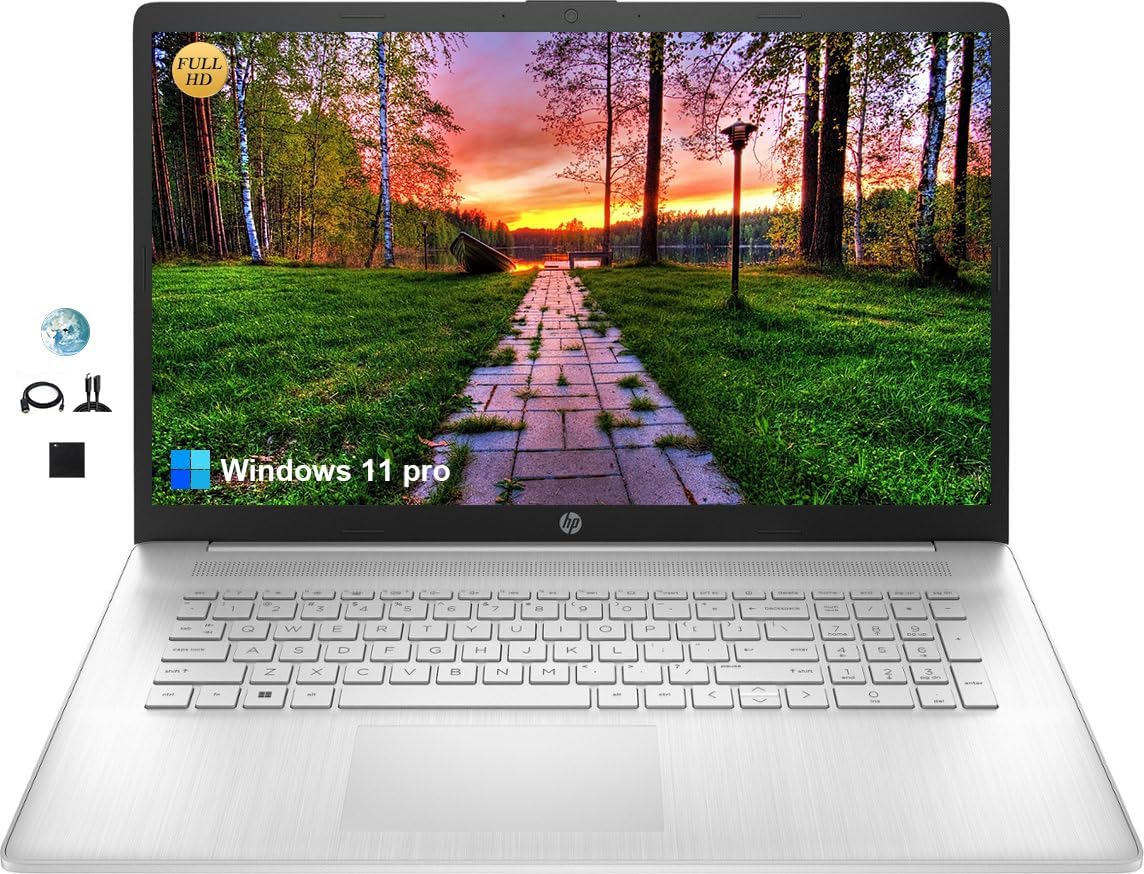 HP 17.3 FHD Essential Business Laptop, 32GB DDR4 RAM, 1TB PCIe SSD, Intel 12th Gen 6-Core i3 Processor (Up to 4.4GHz,Beat i5-1155G7), Bluetooth, Webcam, Windows 11 Pro, Silver