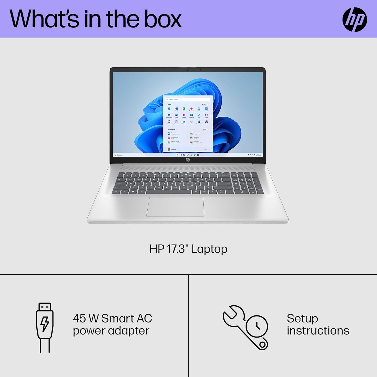 HP 17.3 inch Laptop, FHD Display, AMD Ryzen 5 7520U, 16 GB RAM, 512 GB SSD, AMD Radeon Graphics, Windows 11 Home, 17-cp2099nr (2024)