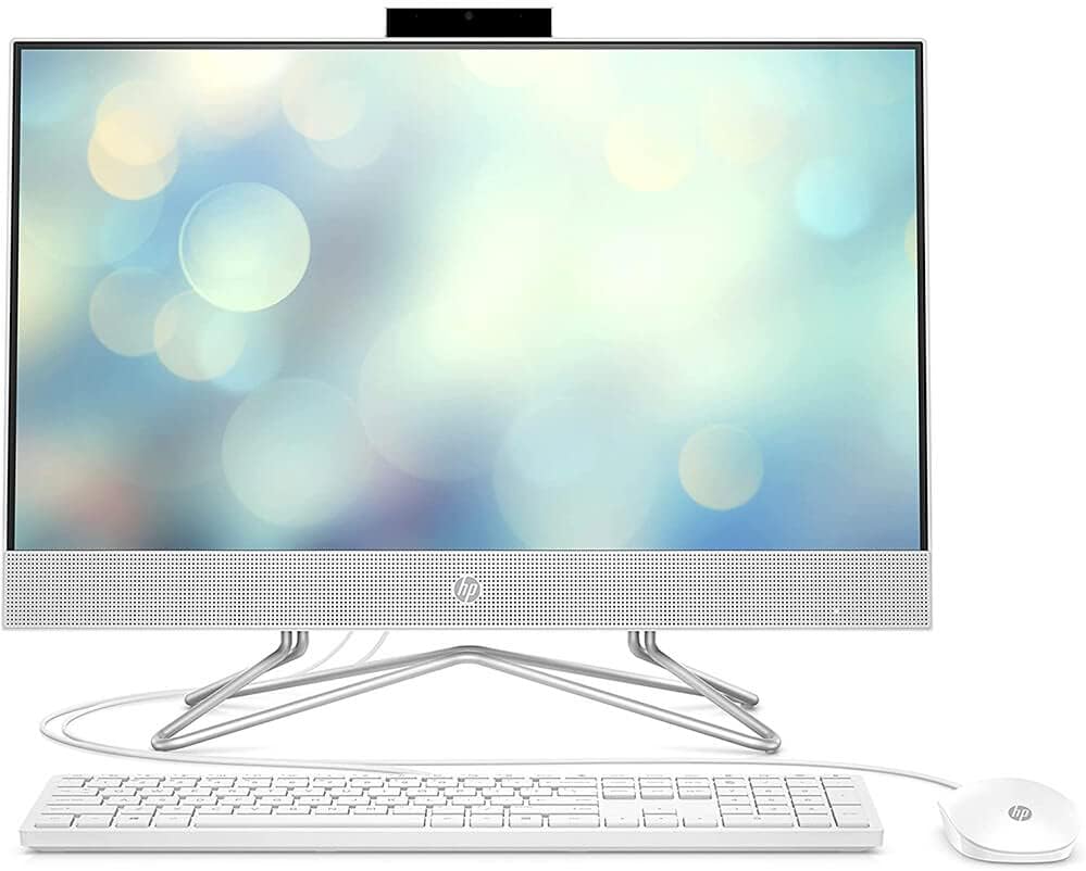 HP 24 All-in-One Desktop, AMD Athlon Silver 3050U Processor, AMD Radeon Graphics, 8 GB RAM, 256 GB SSD, Windows 11 Home (24-dd0210, Snow white)