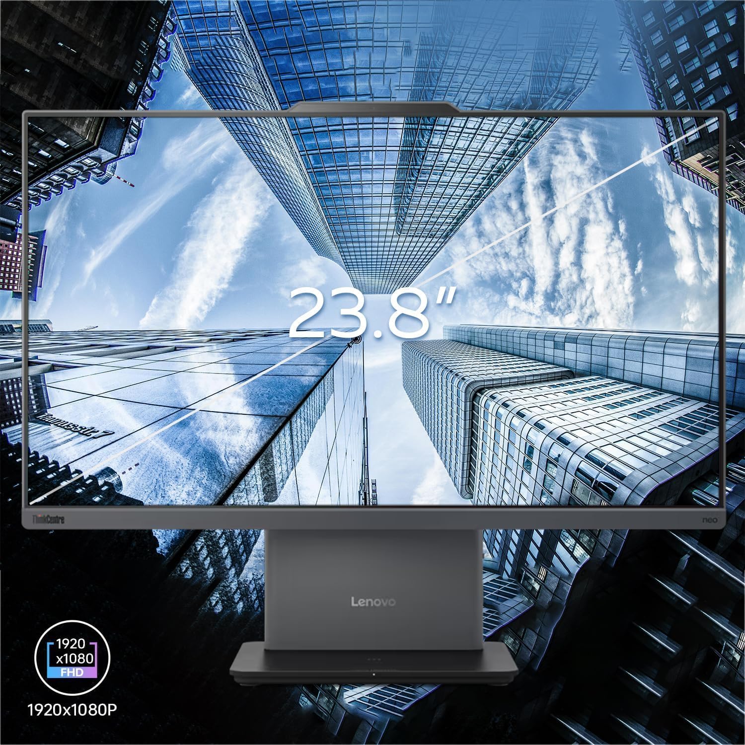 Lenovo ThinkCentre All-in-One Business Computer, 23.8 FHD Display, 12th Gen Intel 6-Core Processor, 16GB RAM, 512GB PCIe SSD, Wi-Fi, HDMI, Webcam, DVD-RW, Windows 11 Pro