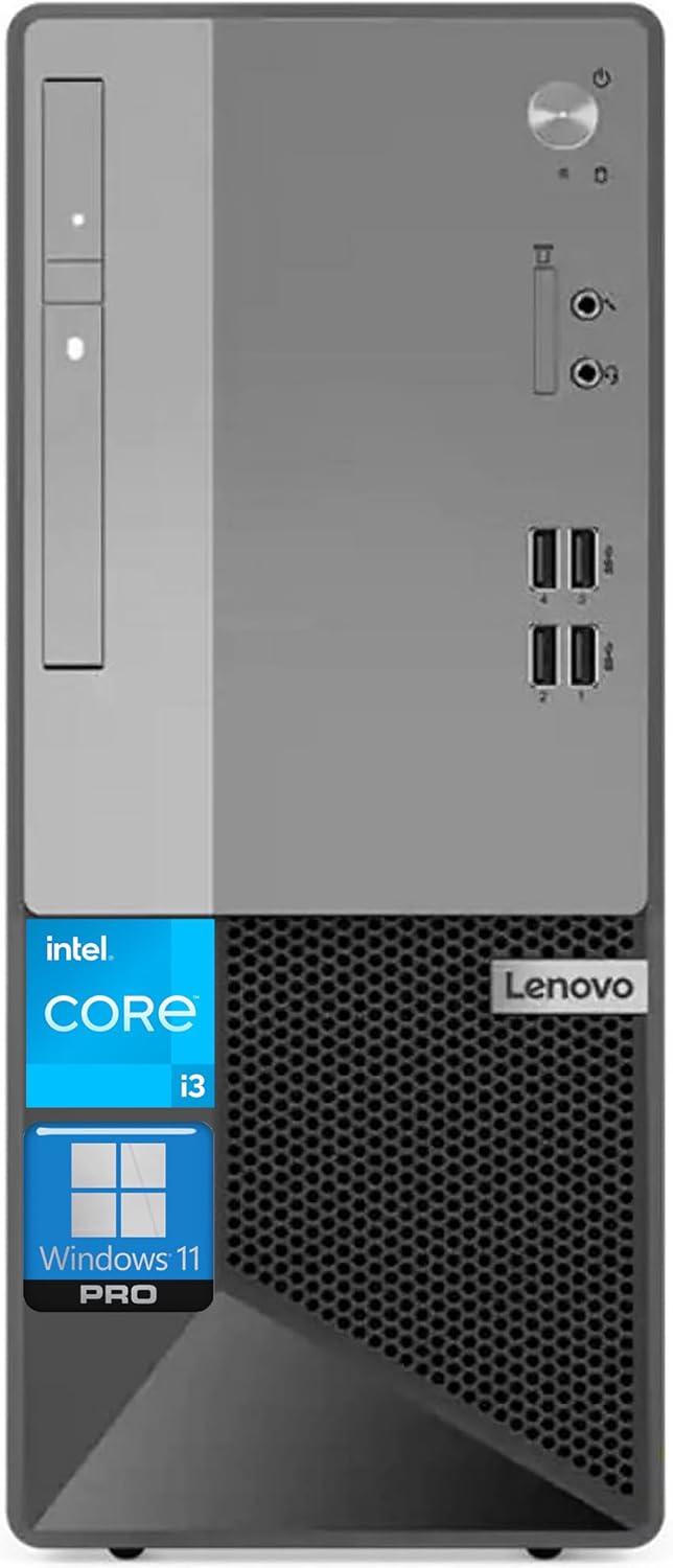 Lenovo V50t Gen 2 Business Desktop Computer, Intel 4-Core Processor(Up to 4.3Ghz), 32GB RAM, 1TB PCIe SSD, 4K 3-Monitor Support, DisplayPort, HDMI, VGA, DVD-RW, Wi-Fi, Bluetooth, Windows 11 Pro