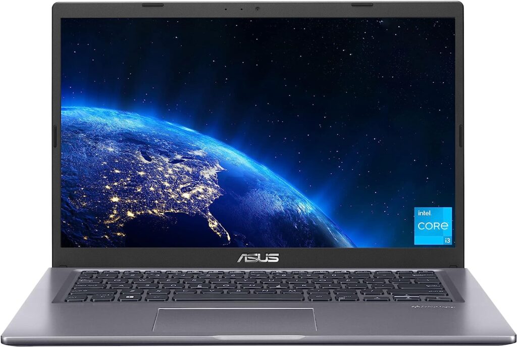 ASUS VivoBook 14 Slim Laptop Computer, 14 IPS FHD Display, Intel Core i3-1115G4 Processor, 4GB DDR4, 128GB PCIe SSD, Fingerprint Reader, Windows 11 Home in S Mode, Slate Grey, F415EA-AS31