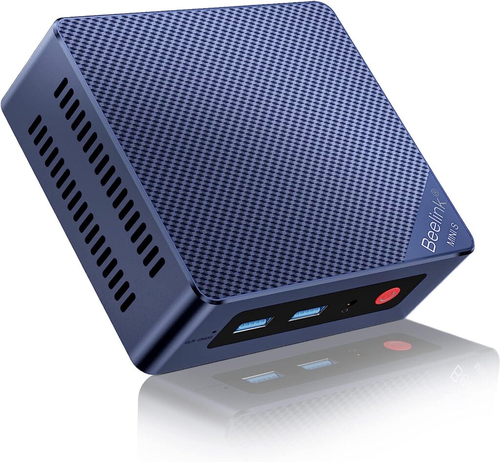 Beelink Mini S12 Pro Mini PC,12th Intel Alder Lake-N100 up to 3.4 GHz, 16GB DDR4/500GB PCIE M.2 SSD, Mini Desktop Computer Support 4K@60Hz Dual HDMI, USB3.2, WiFi 6 BT 5.2, Gigabit Ethernet