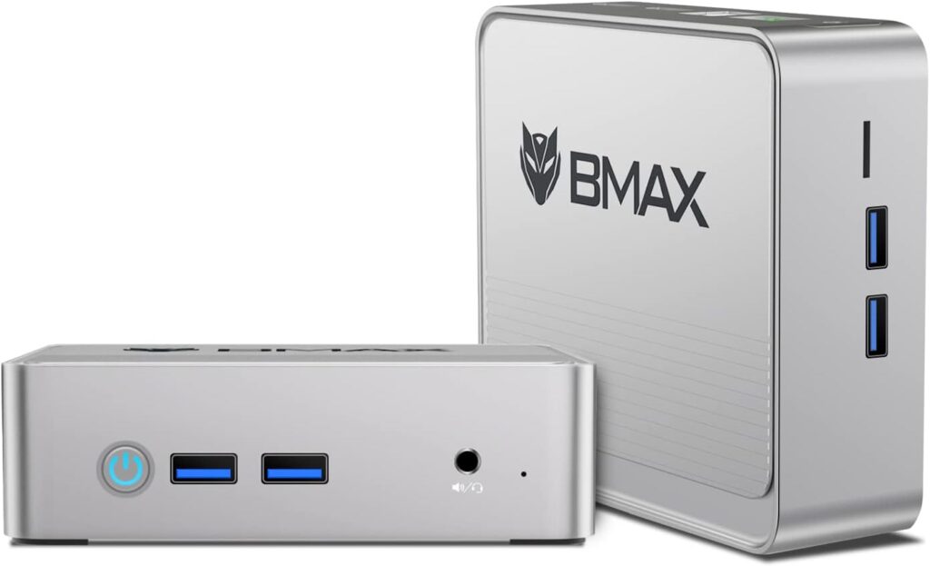 Bmax B3 Mini PC Windows 11 Pro 11th Gen 4-Core N5095(Up to 2.9GHz) 8GB RAM/256GB SSD Mini Desktop Computer 4K Dual Screen Display Push-Pull Cover WiFi5/Dual HDMI/USB 3.0/BT4.2 Micro Pc Mini Computer