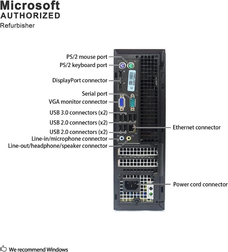 Dell Optiplex 9020 Small Form Factor Desktop with Intel Core i7-4770 Upto 3.9GHz, HD Graphics 4600 4K Support, 32GB RAM, 1TB SSD, DisplayPort, HDMI, Wi-Fi, Bluetooth - Windows 10 Pro (Renewed)