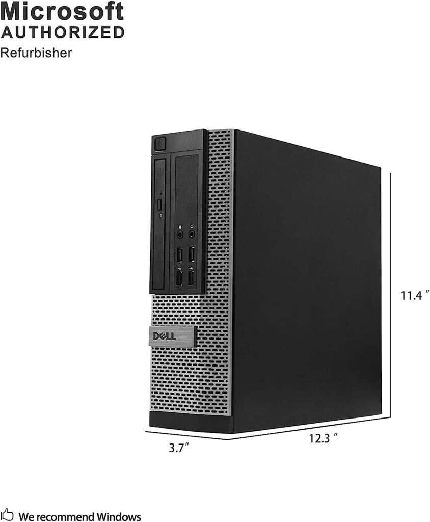 Dell Optiplex 9020 Small Form Factor Desktop with Intel Core i7-4770 Upto 3.9GHz, HD Graphics 4600 4K Support, 32GB RAM, 1TB SSD, DisplayPort, HDMI, Wi-Fi, Bluetooth - Windows 10 Pro (Renewed)