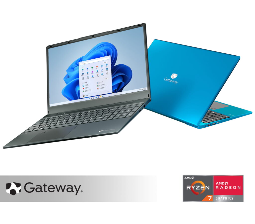 Gateway 15.6 HD Ultra Slim Notebook in Navy Blue Intel Dual Core up to 3.1Ghz 4GB DDR4 128GB SSD Tuned by THX Audio HDMI Cortana Webcam W11 (Renewed)