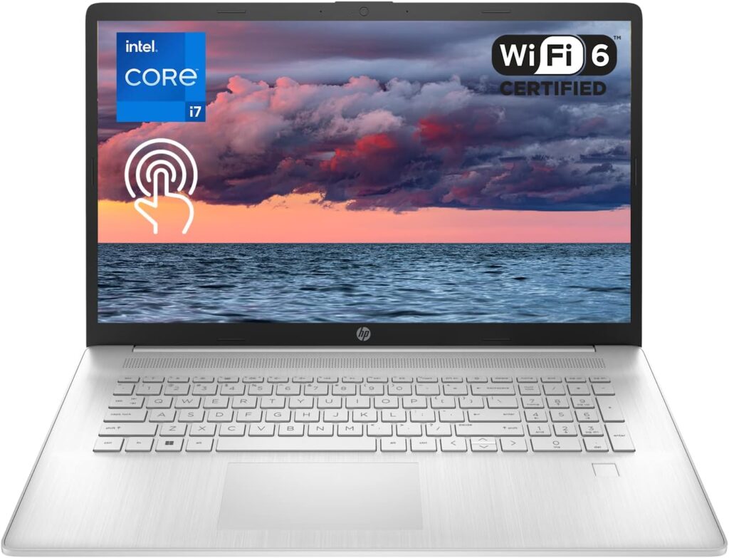 HP 2023 Newest Notebook Laptop, 17.3 HD+ Touchscreen, 13th Gen Intel Core i7-1355U Processor, 64GB RAM, 2TB PCIe SSD, Webcam, Fingerprint Reader, Backlit Keyboard, Wi-Fi 6, Windows 11 Home, Silver