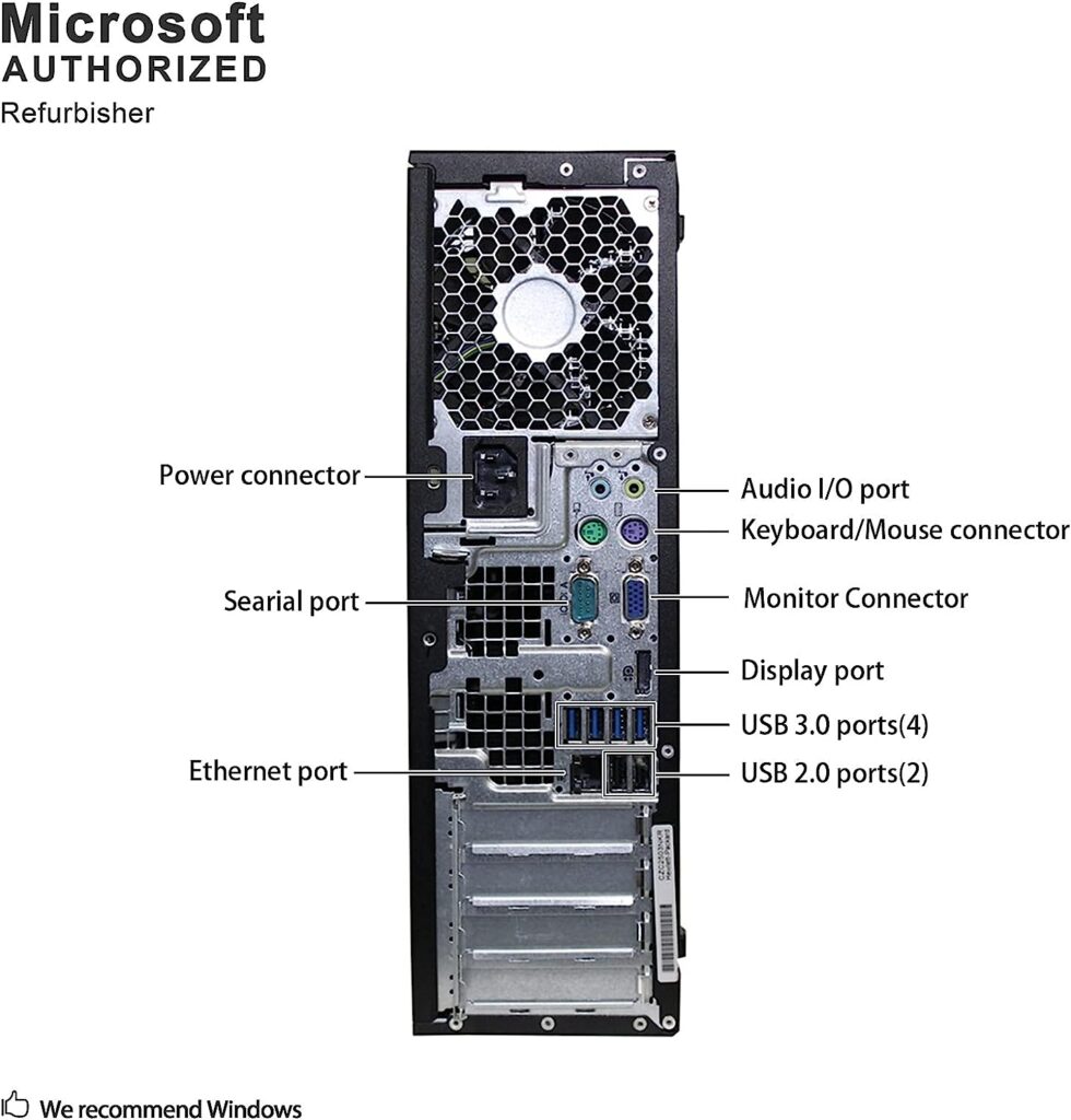 HP 8300 Elite Small Form Factor Desktop Computer, Intel Core i5-3470 3.2GHz Quad-Core, 8GB RAM, 500GB SATA, Windows 10 Pro 64-Bit, USB 3.0, Display Port (Renewed)