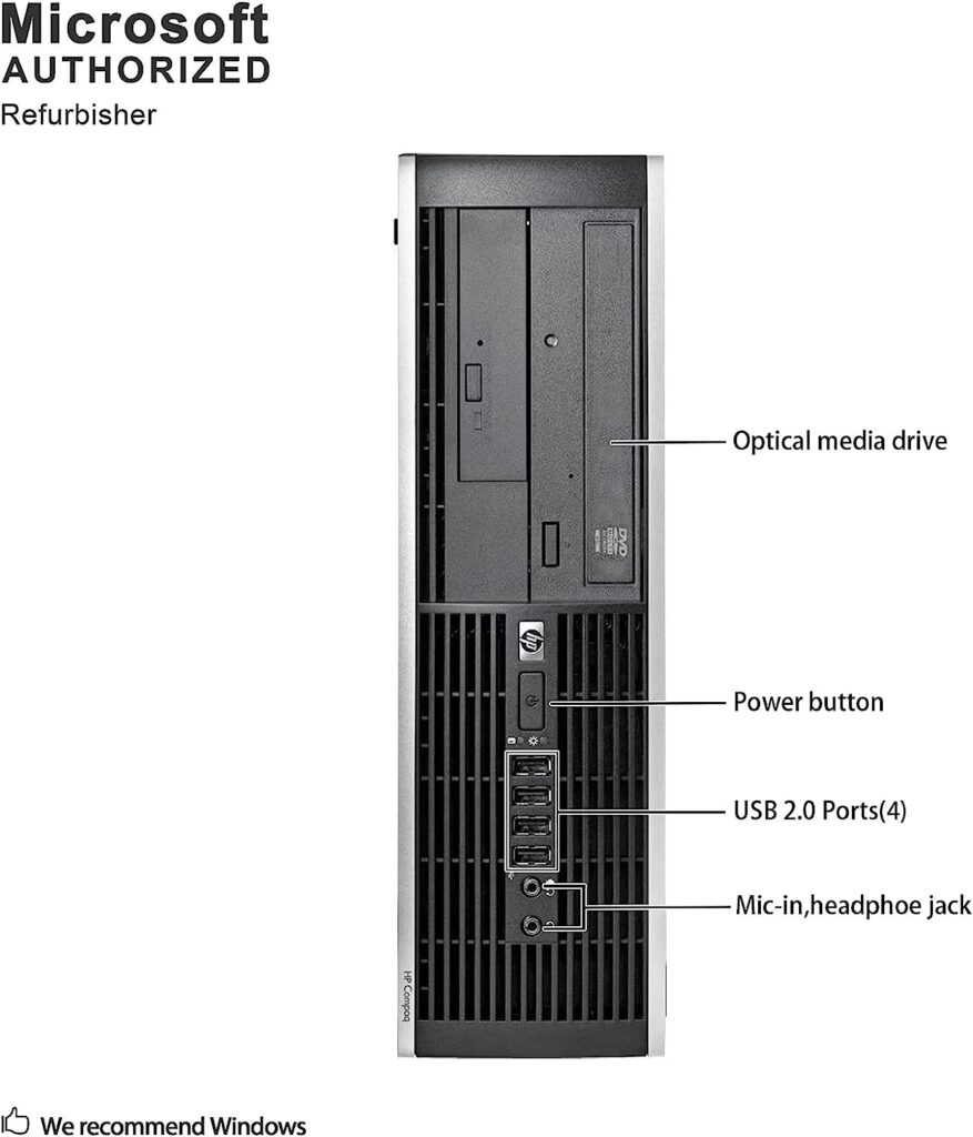 HP 8300 Elite Small Form Factor Desktop Computer, Intel Core i5-3470 3.2GHz Quad-Core, 8GB RAM, 500GB SATA, Windows 10 Pro 64-Bit, USB 3.0, Display Port (Renewed)