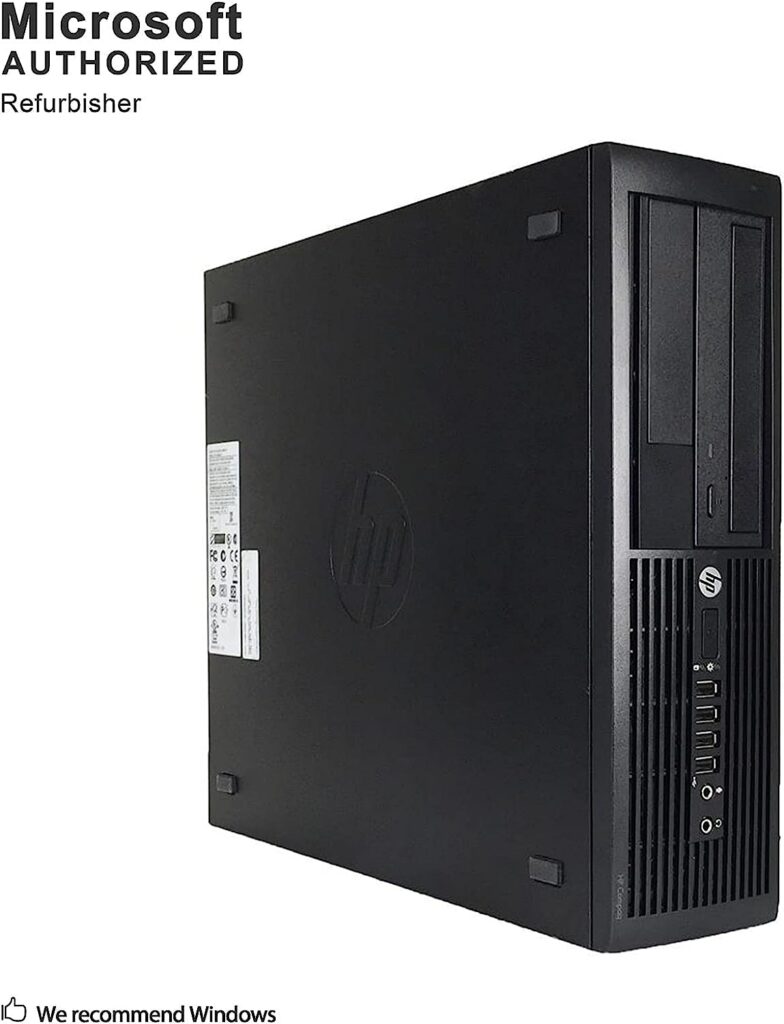 HP Elite Desktop Computer PC, 3.1 GHz, Intel Core i5, 16GB, RAM, 2TB HDD, New 22 inch LED Monitor, RGB Speaker and Keyboard Mouse, WiFi, Windows 10 Pro (Renewed)