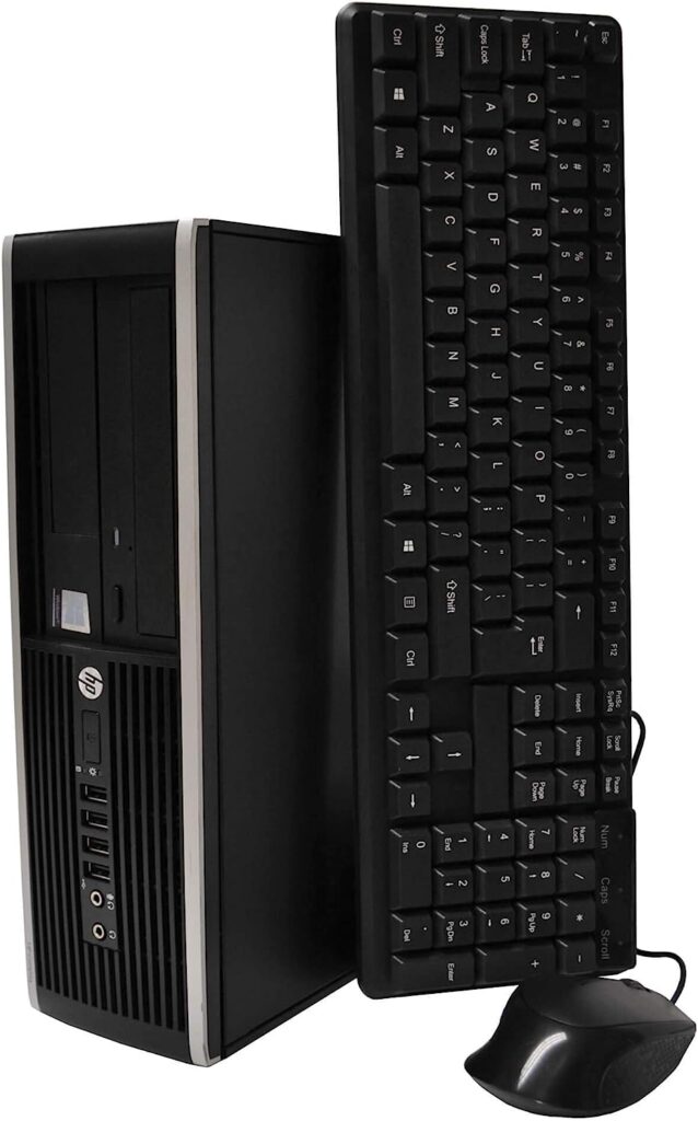 HP Elite Desktop PC Computer Intel Core i5 3.1-GHz, 8 gb Ram, 1 TB Hard Drive, DVDRW, 19 Inch LCD Monitor, Keyboard, Mouse, Wireless WiFi, Windows 10 (Renewed)