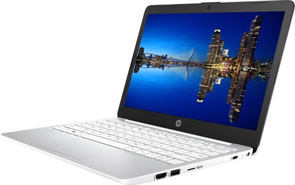 HP Premium 11 HD IPS Laptop, Intel Celeron N Processor 2.60GHz Turbo Speed, 4GB DDR4, 128GB Storage(64GB SSD+64GB MSD), Ultra-Fast WiFi Speed, Windows 11 OS, Pearl White Color (Renewed)