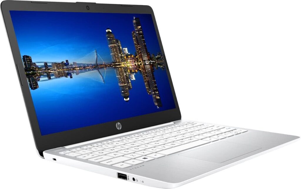 HP Premium 11 HD IPS Laptop, Intel Celeron N Processor 2.60GHz Turbo Speed, 4GB DDR4, 128GB Storage(64GB SSD+64GB MSD), Ultra-Fast WiFi Speed, Windows 11 OS, Pearl White Color (Renewed)