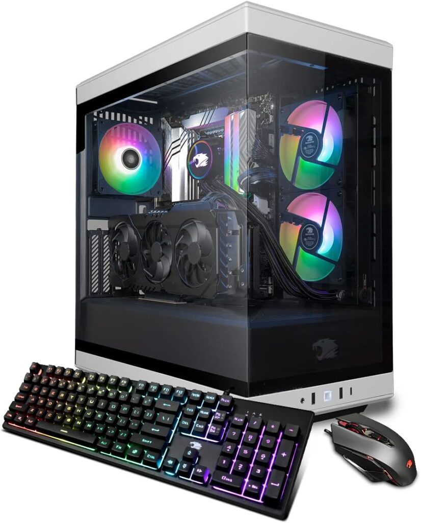 iBuyPower Y40 Gaming PC Computer Desktop Y40WI7N46T01 (Intel Core i7 13700KF, RTX 4060Ti 8GB, 32GB DDR5 5200 RGB (16x2), 2TB NVMe SSD, Windows 11 Home)