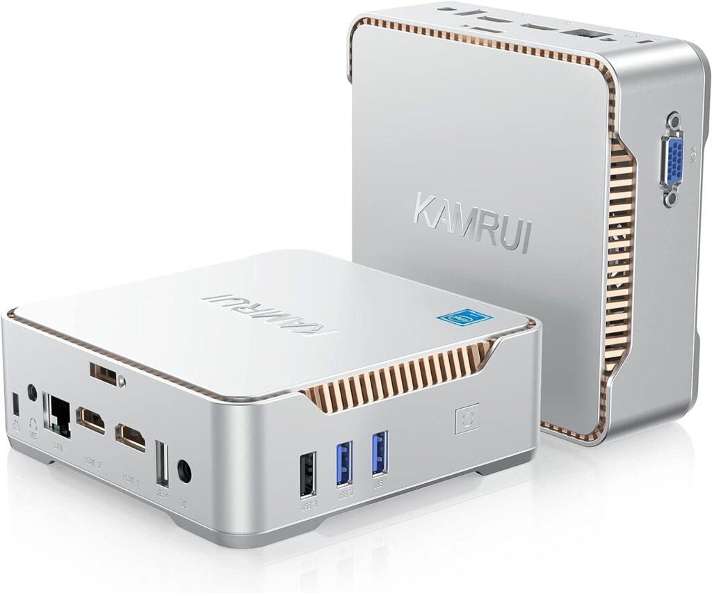 KAMRUI GK3 Plus Mini PC 16GB RAM 512GB M.2 SSD, Intel 12th Alder Lake N95 (up to 3.4GHz) Mini PC Windows 11 Pro, 2.5SSD, Gigabit Ethernet, 4K UHD, WiFi, BT, VESA/Home/Business Mini Desktop Computer