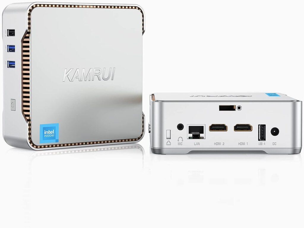 KAMRUI GK3 Plus Mini PC 16GB RAM 512GB M.2 SSD, Intel 12th Alder Lake N95 (up to 3.4GHz) Mini PC Windows 11 Pro, 2.5SSD, Gigabit Ethernet, 4K UHD, WiFi, BT, VESA/Home/Business Mini Desktop Computer